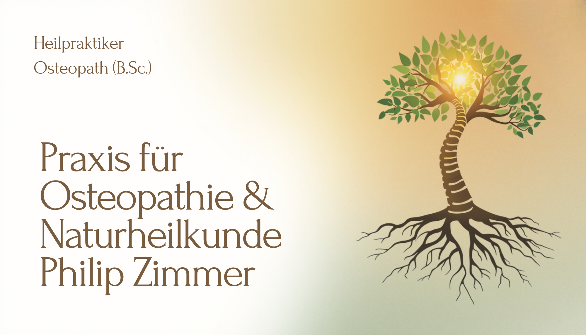 Visitenkarte Vorderseite — Philip Zimmer Osteopathie